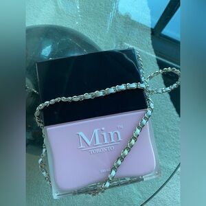 Min Toronto Pink Nail Polish Bag with Silver Chain 🪩💕